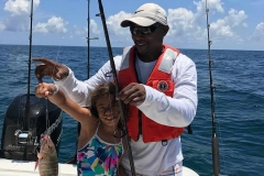 Marley's first fish - a mutton snapper