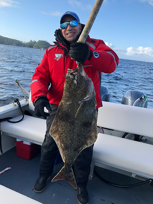 Captain Gary Lachman with a 26 lb. Halibut